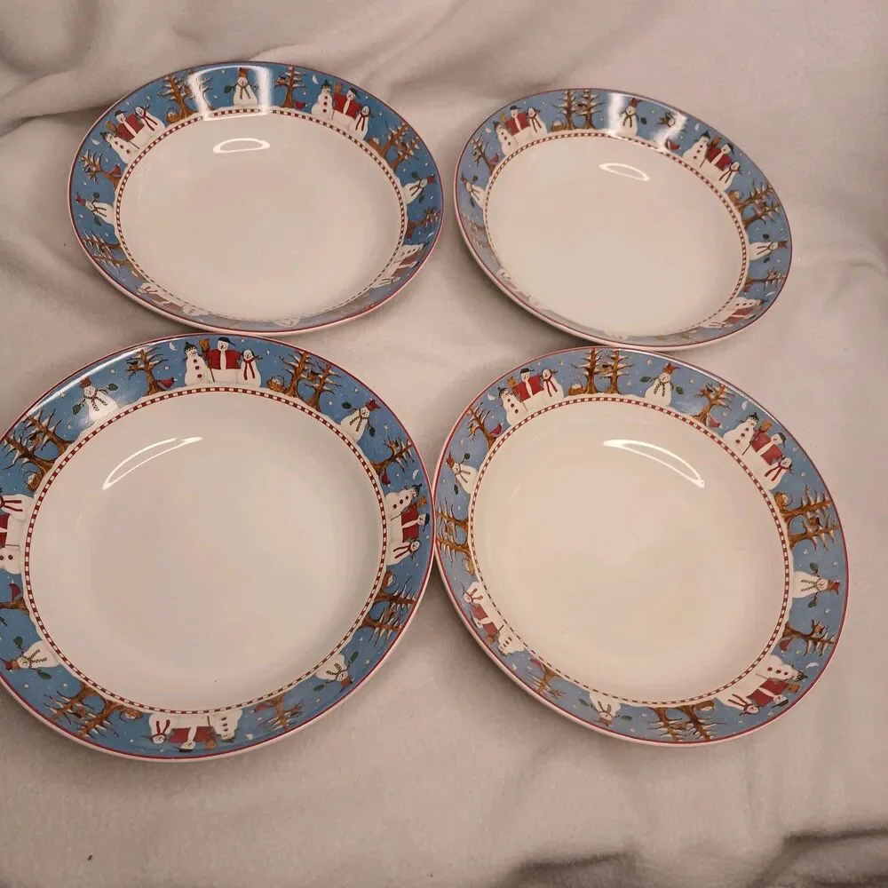 4 Coupe Soup Bowls Debbie Mumm Sakura 7